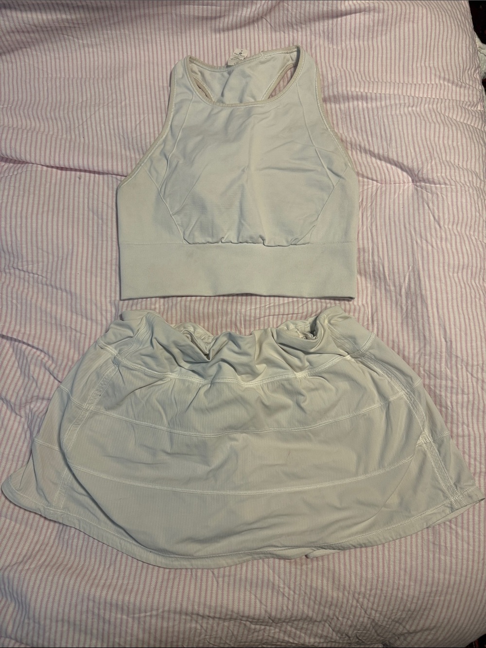 lululemon athletica Cream High-Neck Crop Tank